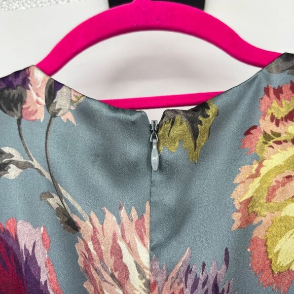 Rebecca Taylor 100% silk Short sleeve, mock, floral motif, baroque print, floral - Picture 11 of 15